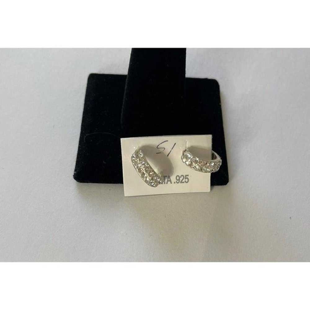 .925 silver white stone earrings